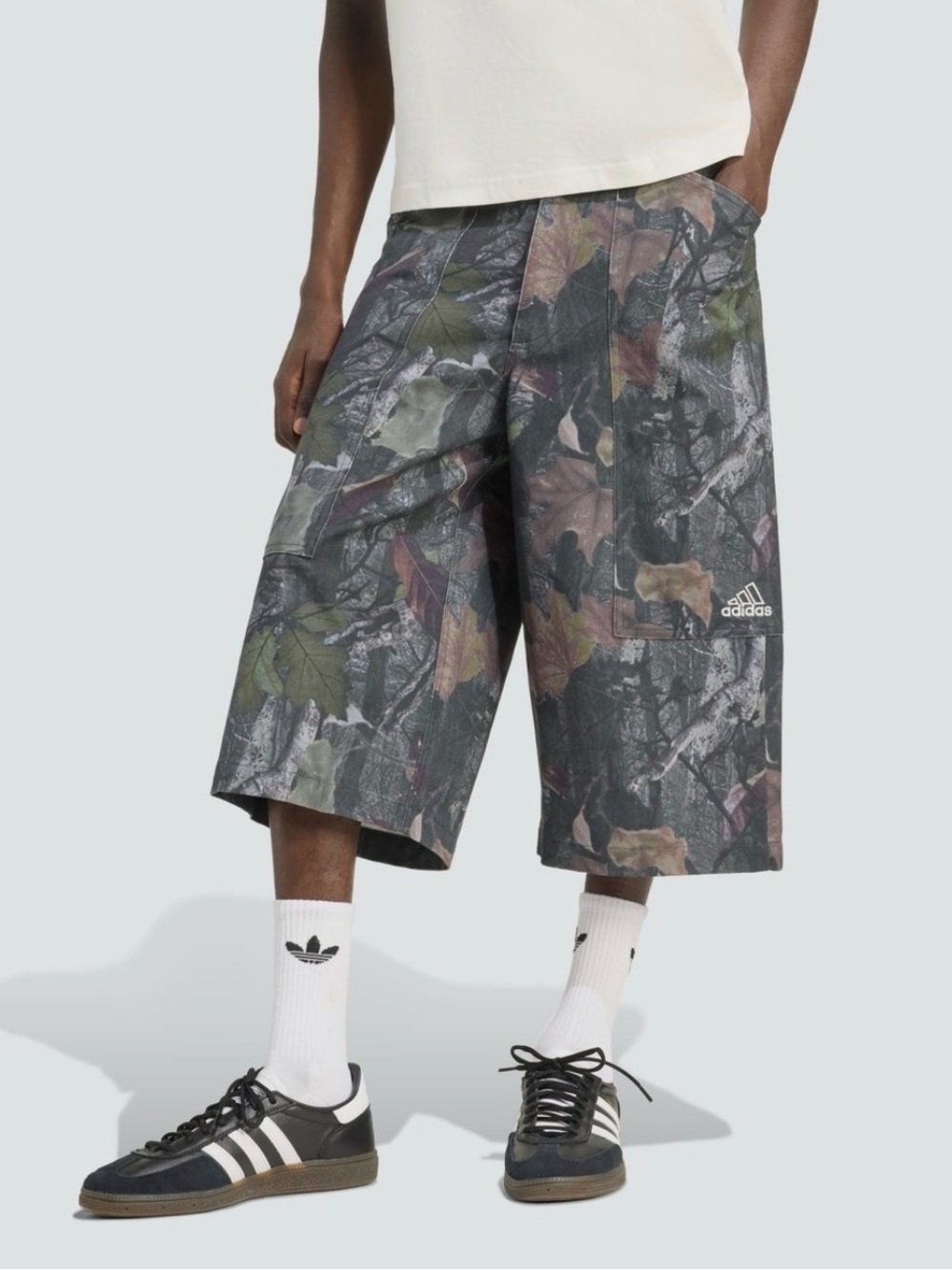 adidas Camo Chino Cargo Shorts JY2765 Forest Camouflage Canvas Mens M NWT